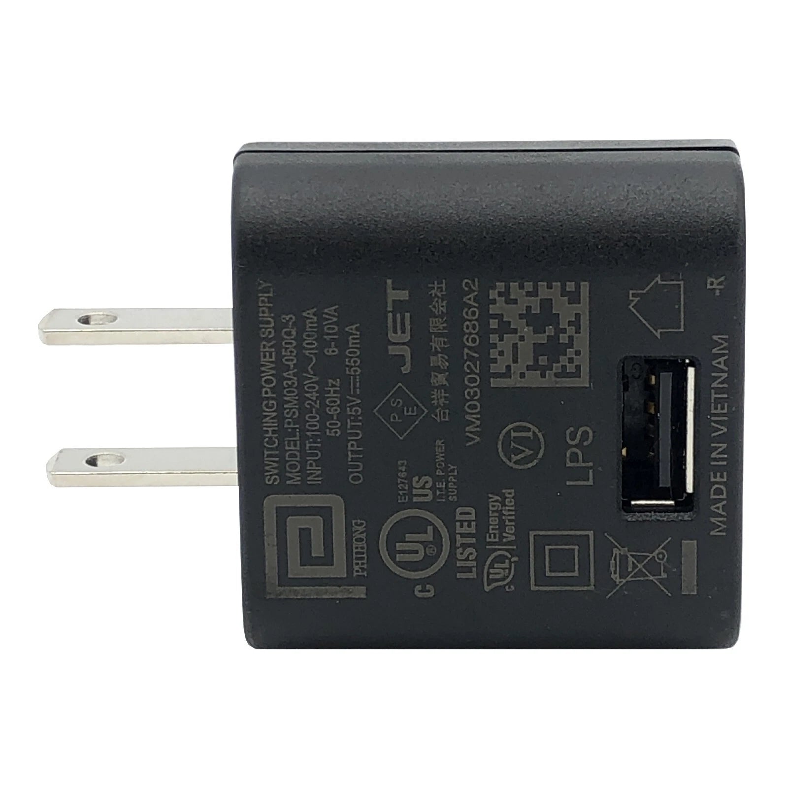 Brand NEW Original Phihong 5V 0.55A AC Adapter Power Wall Plug PSM03A-050Q-3