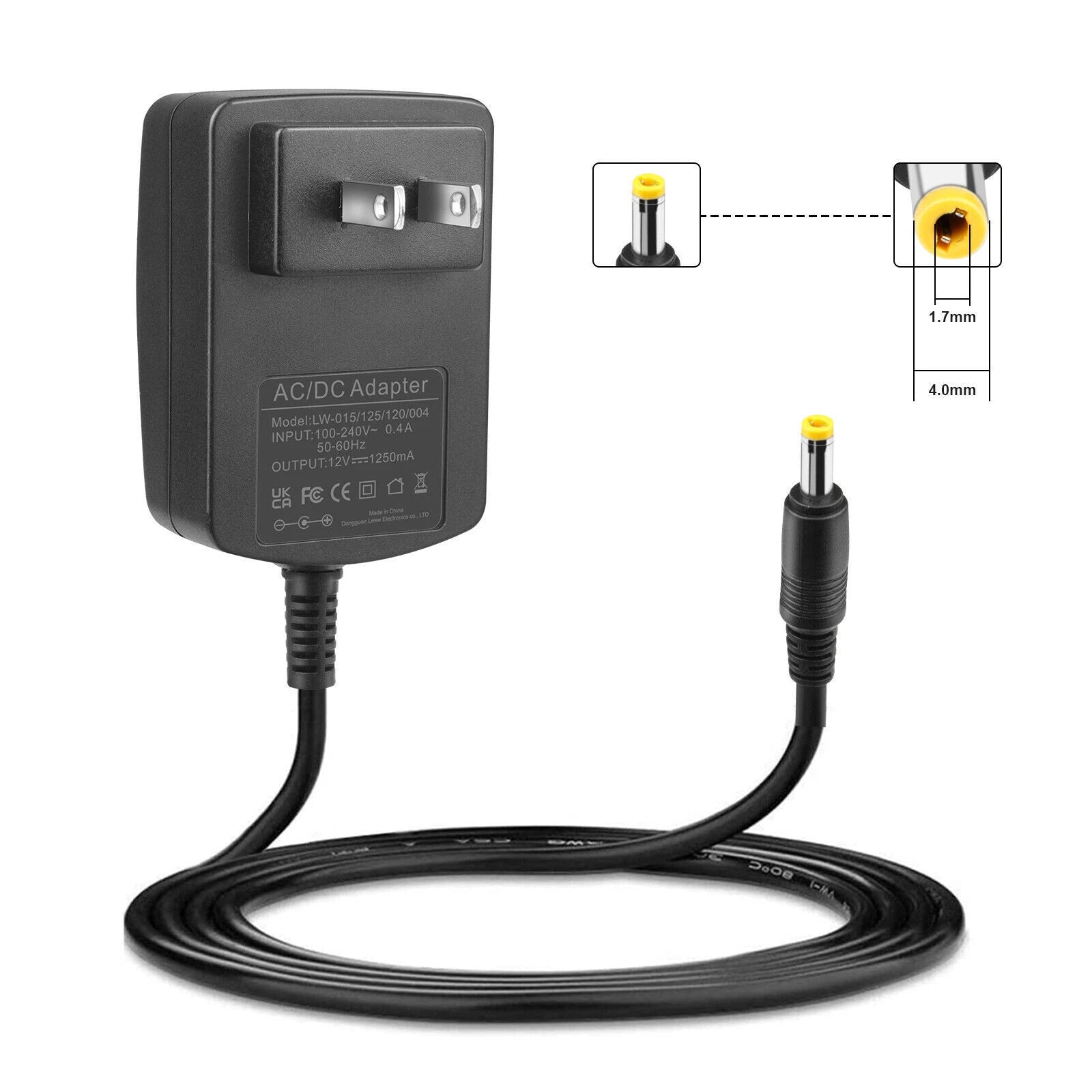 15W Power Supply Adapter For Amazon Echo Dot (3rd Gen) Echo Show 5 Cord Charger