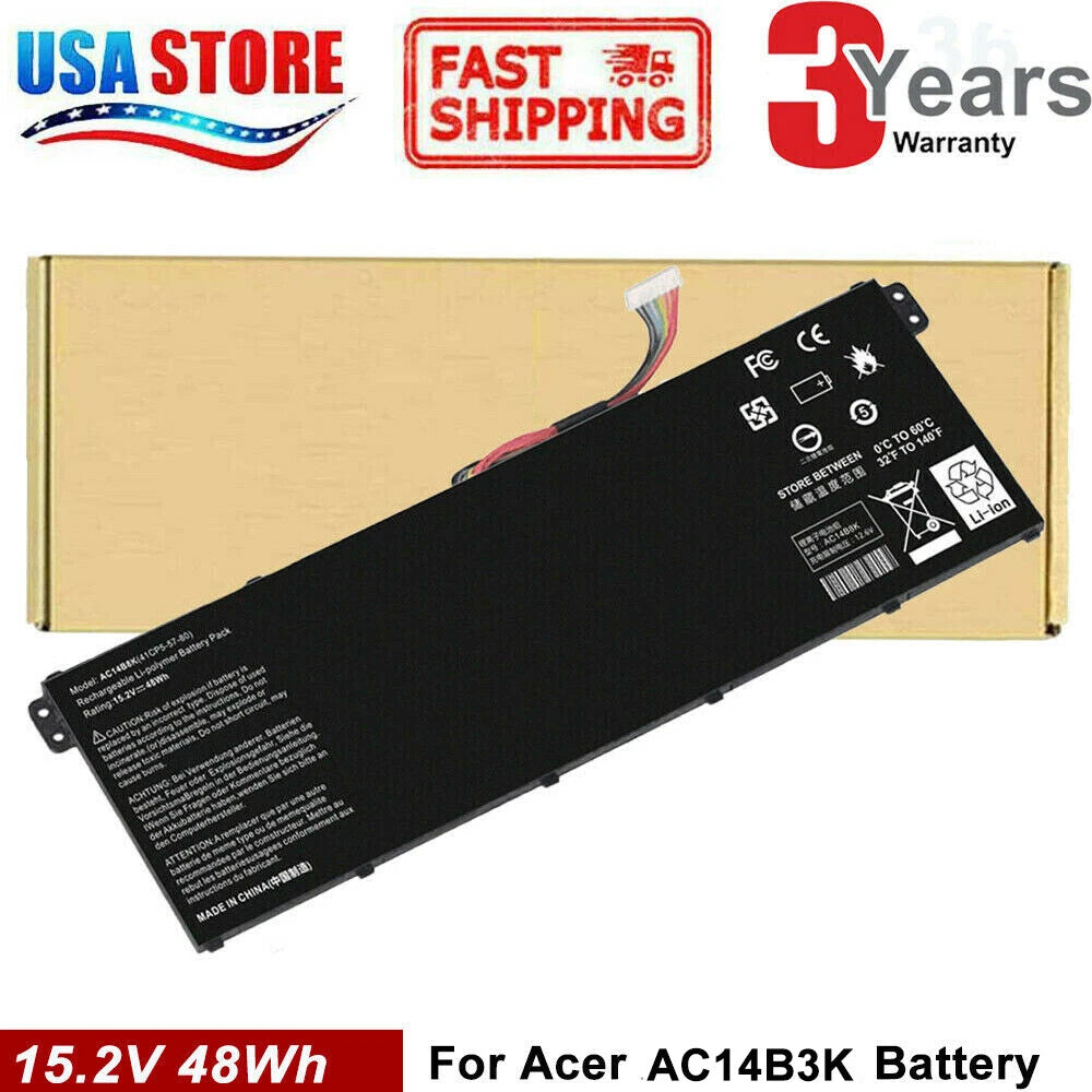 Battery AC14B3K For Acer Aspire R3 R3-131T R5 R5-471T R5-571T ES1-572