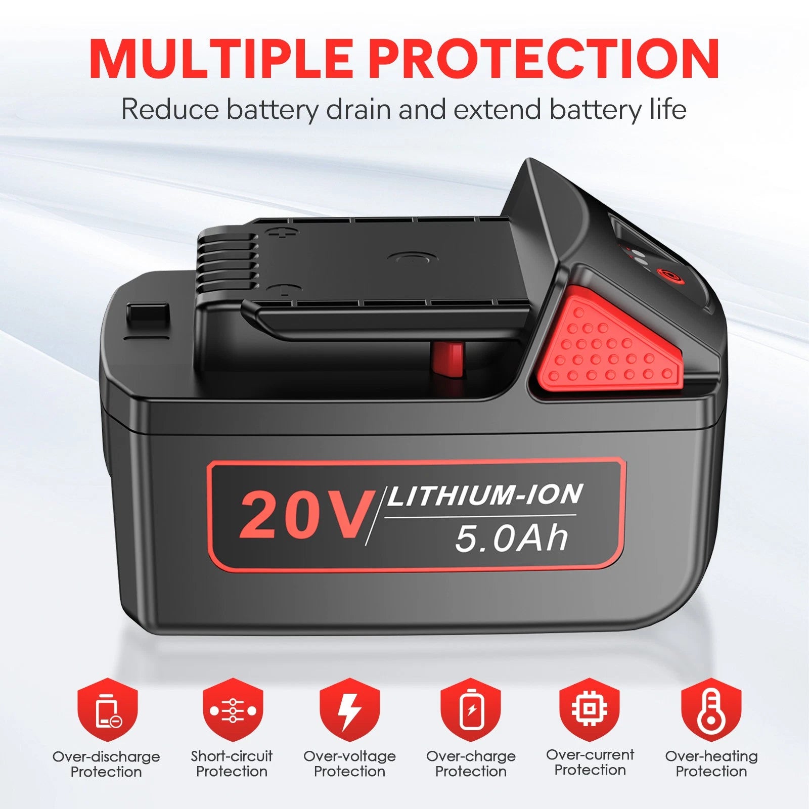20V 5.0Ah Lithium Ion Battery For Ingersoll Rand IQV20 series BL2023 BL2012H