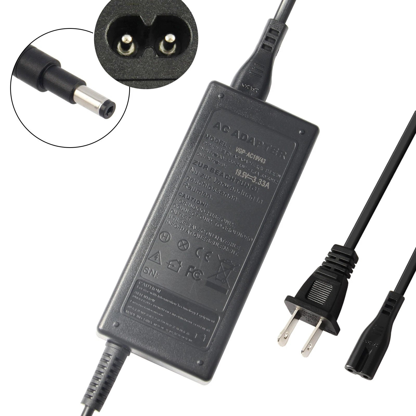 65W AC Adapter Charger For HP Pavilion Touchsmart 14-b109wm ENVY 4 6 Sleekbook
