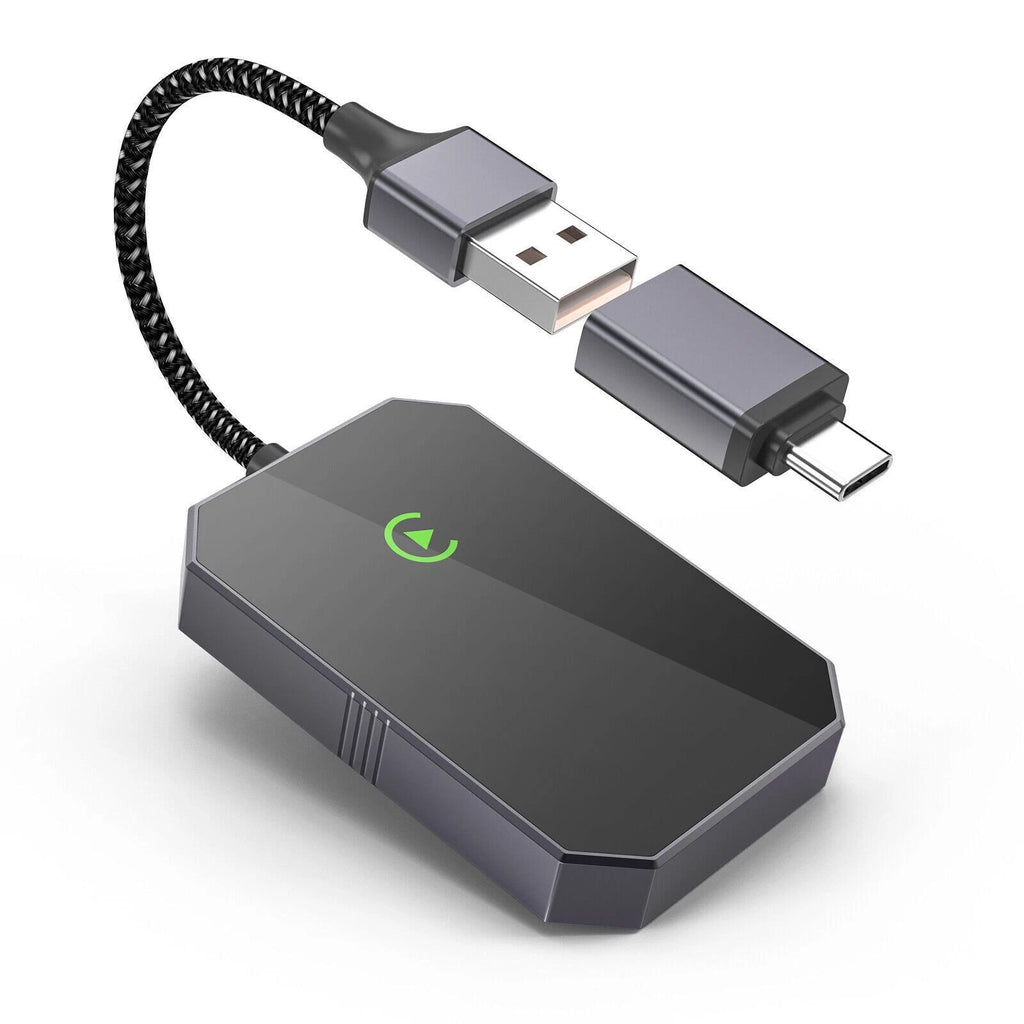 2 in 1 USB Wireless CarPlay & Android Auto Adapter Wireless Dongle Plug & Play