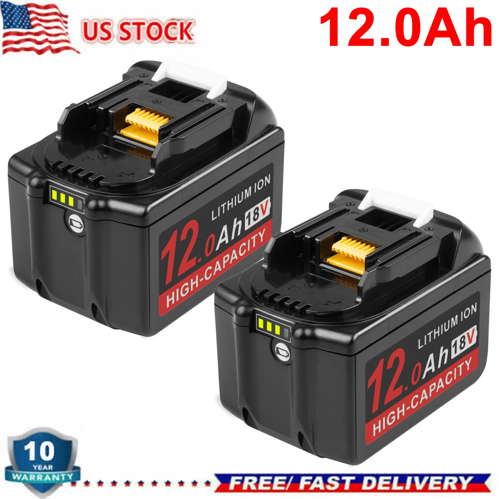12.0Ah Battery For Makita 18V Lithium ion Battery BL1860B BL1830 BL1850B LED
