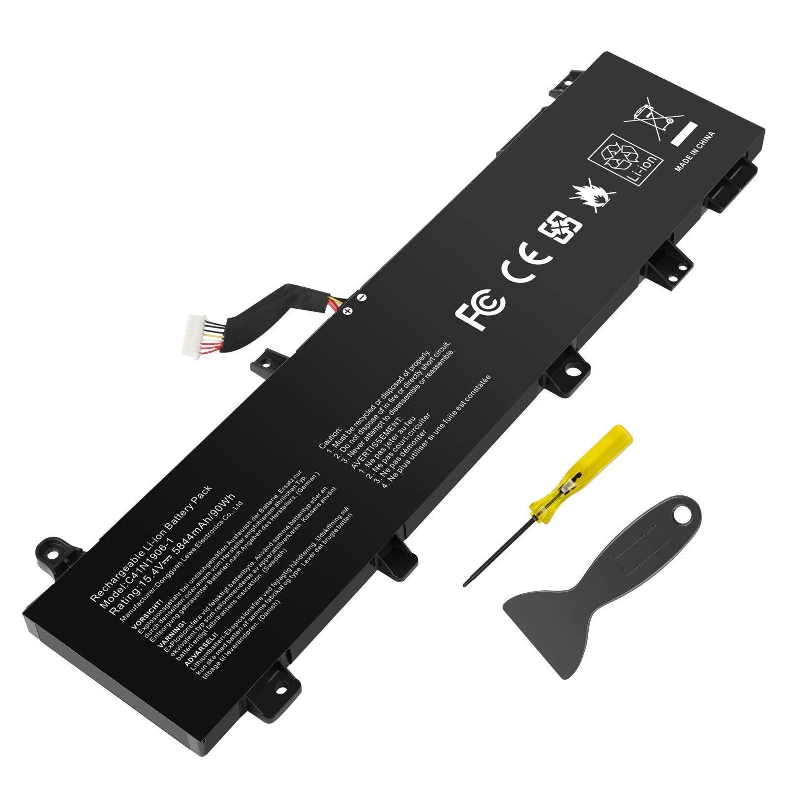 C41N1906-1(Long Cable) Battery For ASUS TUF Gaming FA506 FX506 FA706I FA706 90Wh