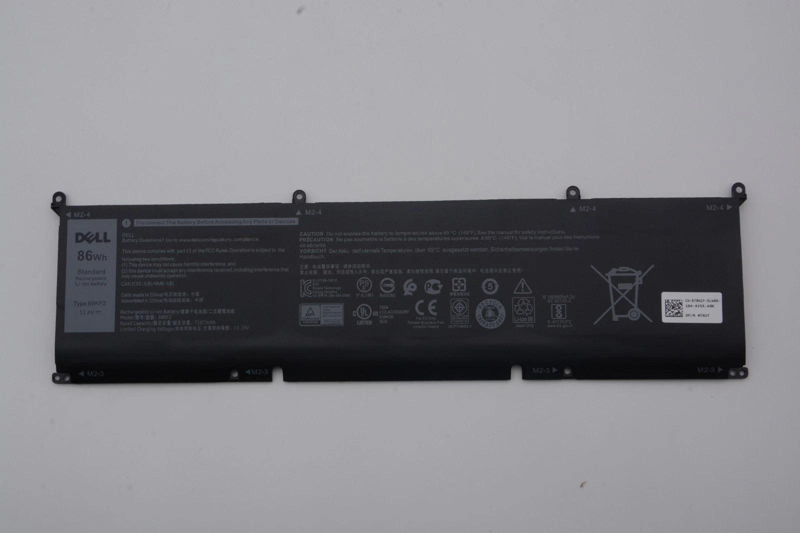 Genuine 86Wh 69KF2 Battery For Dell G7 15 7500 G15 5510 5511 5515 5520 70N2F NEW