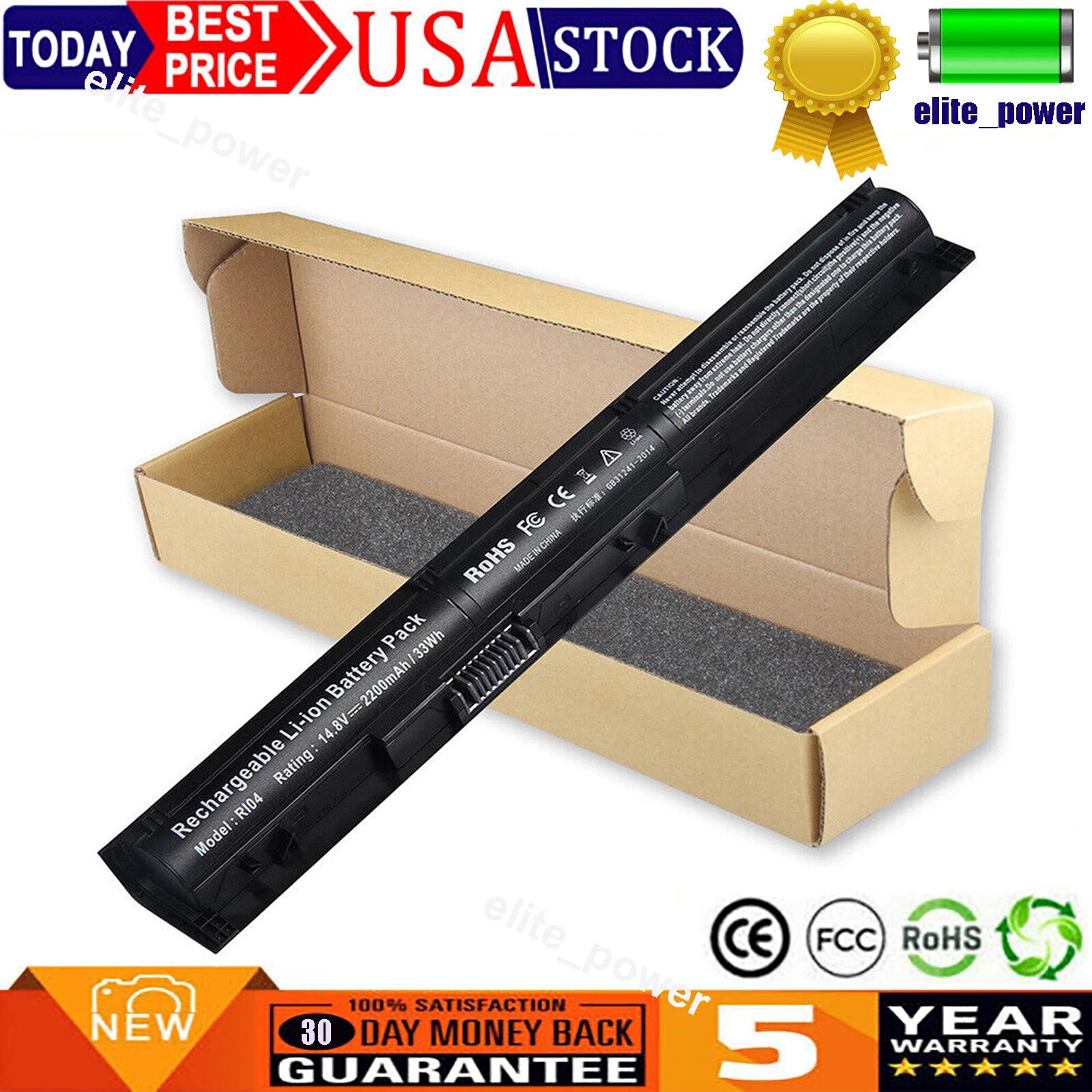 RI04 Battery for HP ProBook 450 455 470 G3 Series 805294-001 805047-851 Laptop