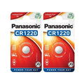 2 Pack Panasonic CR1220 1220 Lithium 3V Coin Cell Battery