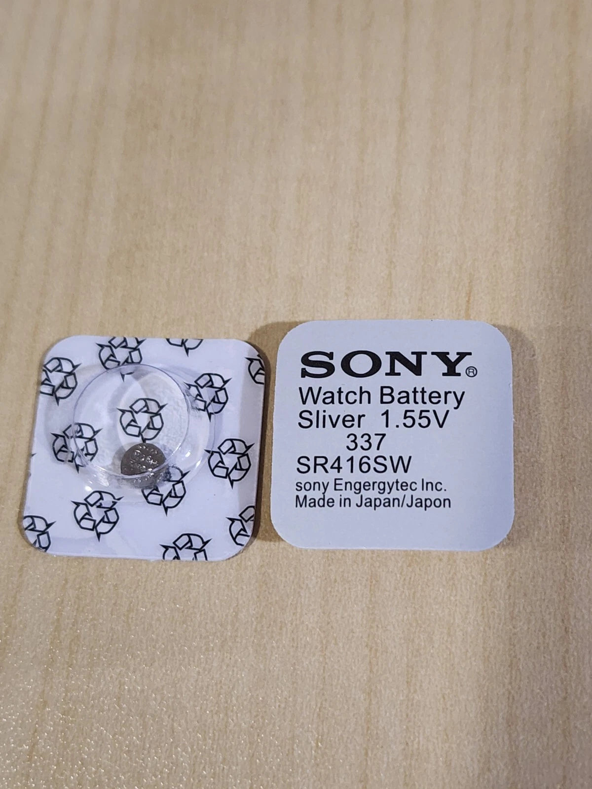 2 piece SONY 337 SR416SW Silver Oxide Watch Battery MURATA USAseller Japan made