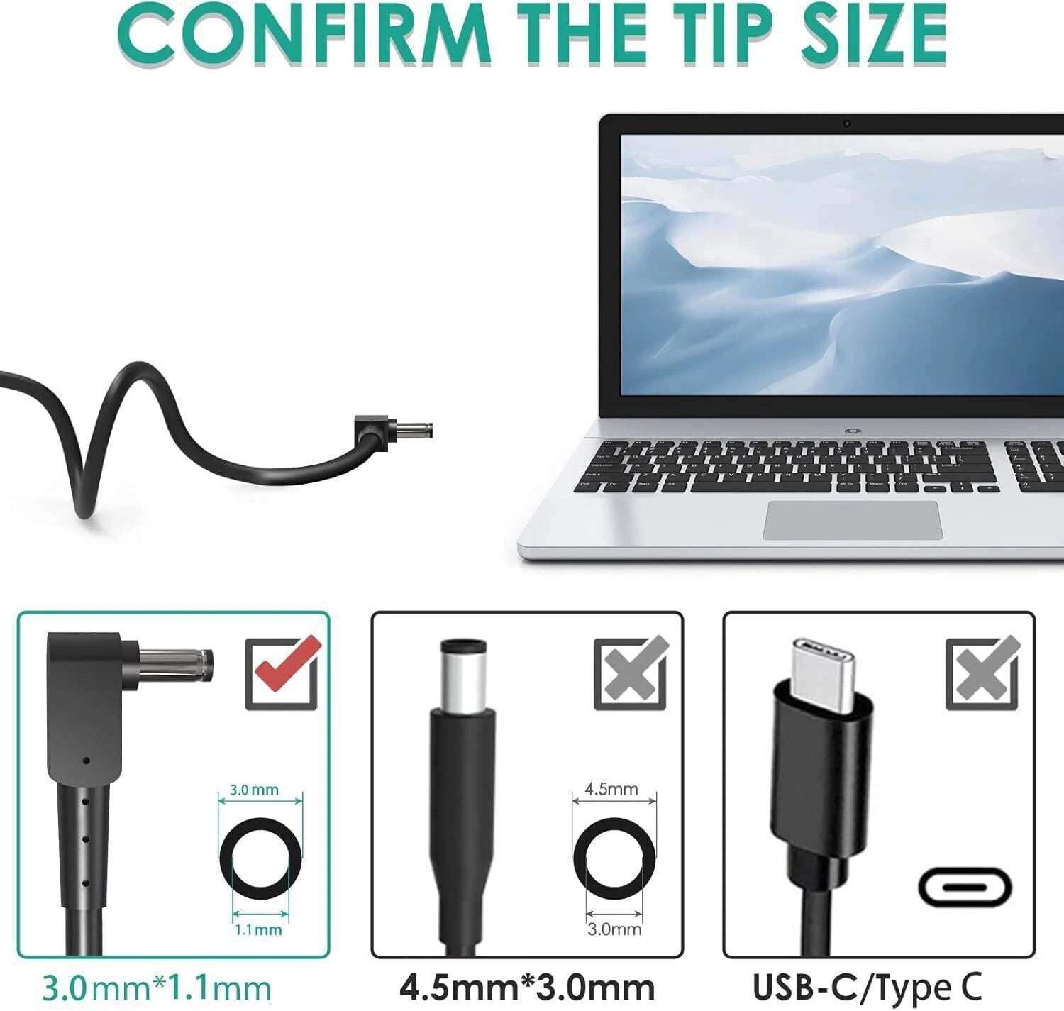 45W Power Supply Adapter Laptop Charger For Acer Aspire 1 3 5 A315-23 A315-24P