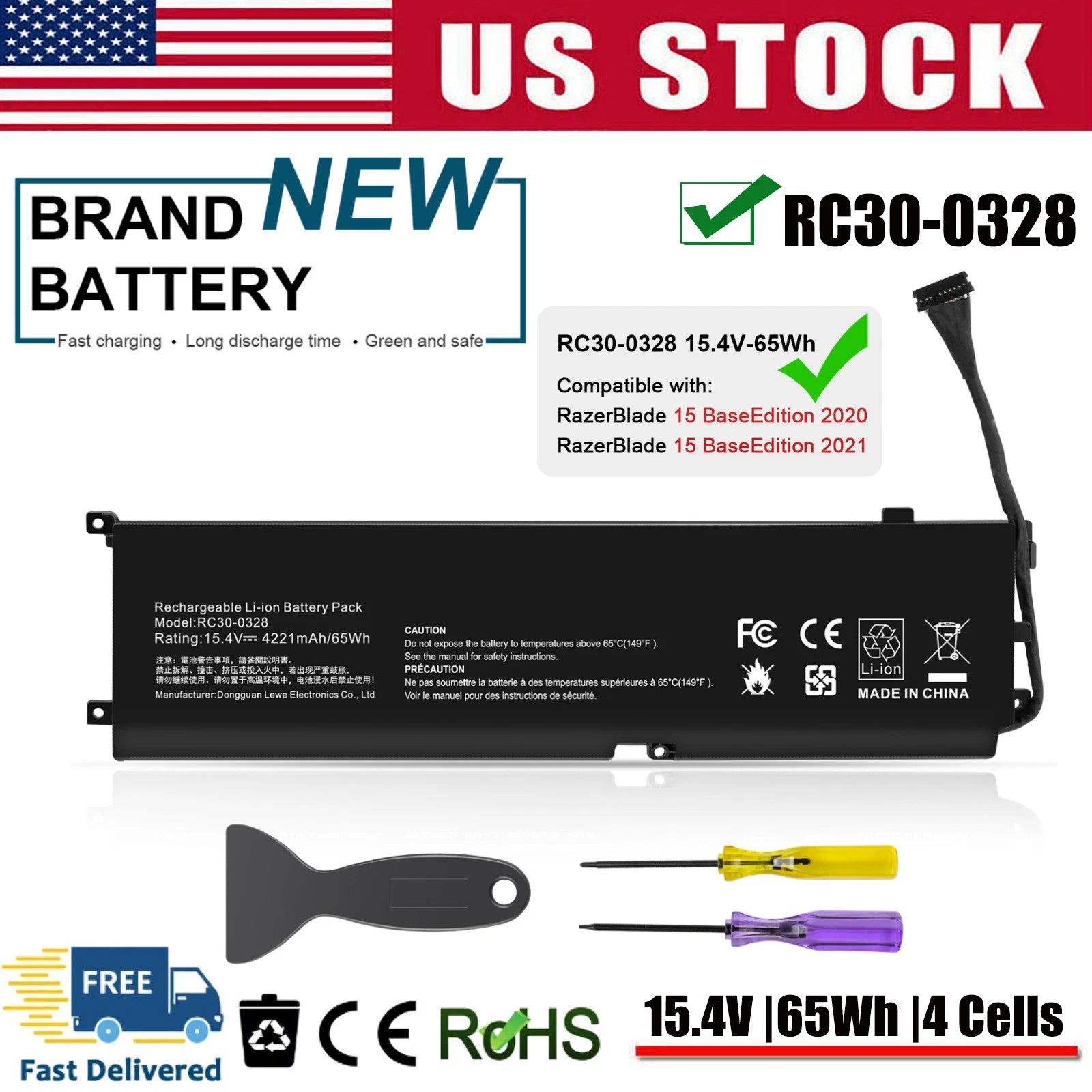 ?RC30-0328 RZ09-0328 RZ09-0330 Battery For Razer Blade 15 Edition 2020 2021 NEW