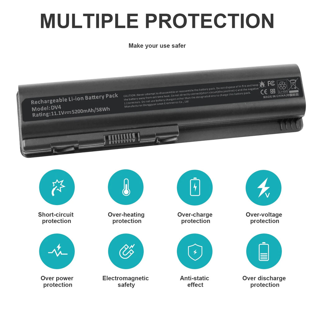 Battery for HP Compaq Presario CQ40 CQ45 CQ50 CQ60 CQ61 DV4 DV5 485041-001-002