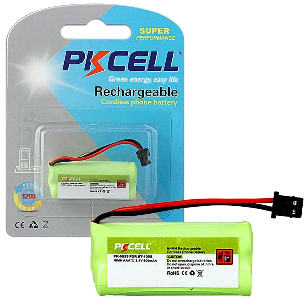 PKCELL Cordless PK-0053 for BT-1008 Phone NiMH 800mAh Battery 2.4V, 1 Pack