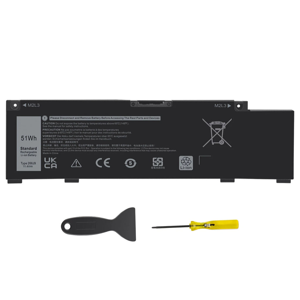 ?266J9 Battery For Dell Inspiron G3 15 3500 3590 3790 G5 15 5500 SE 5505 51Wh
