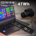 C31N1636 Battery For Asus VivoBook Pro N580VN M580VD NX580VD X580VN Series 47Wh