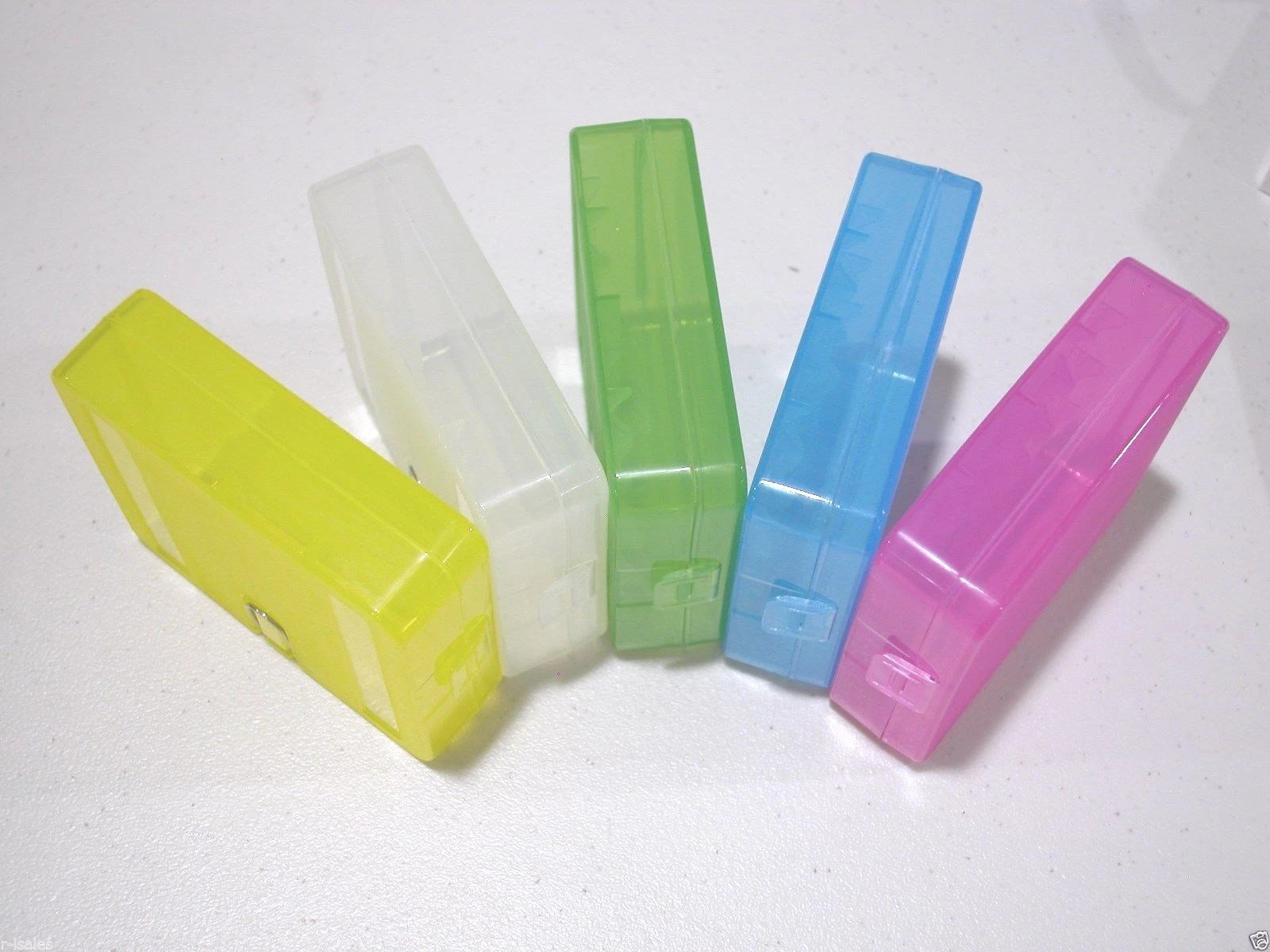 10 pc asstd Hard Plastic Case Holder Storage Box For 4 x 18650 Battery (4 bay)