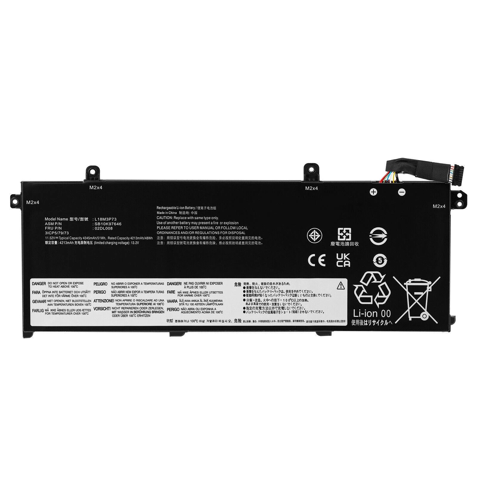 5B10W13906 New For Lenovo Battery For T490 T495 P14s T14 5B10W13907 L18M3P73