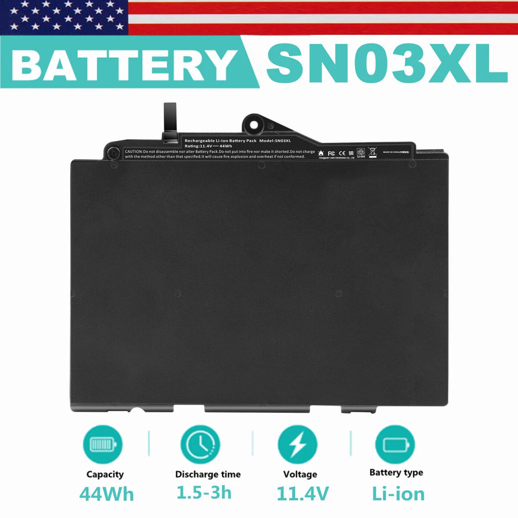 SN03XL Battery for HP EliteBook 820 G3 725 G3 800514-001 HSTNN-DB6V 44Wh ST03XL