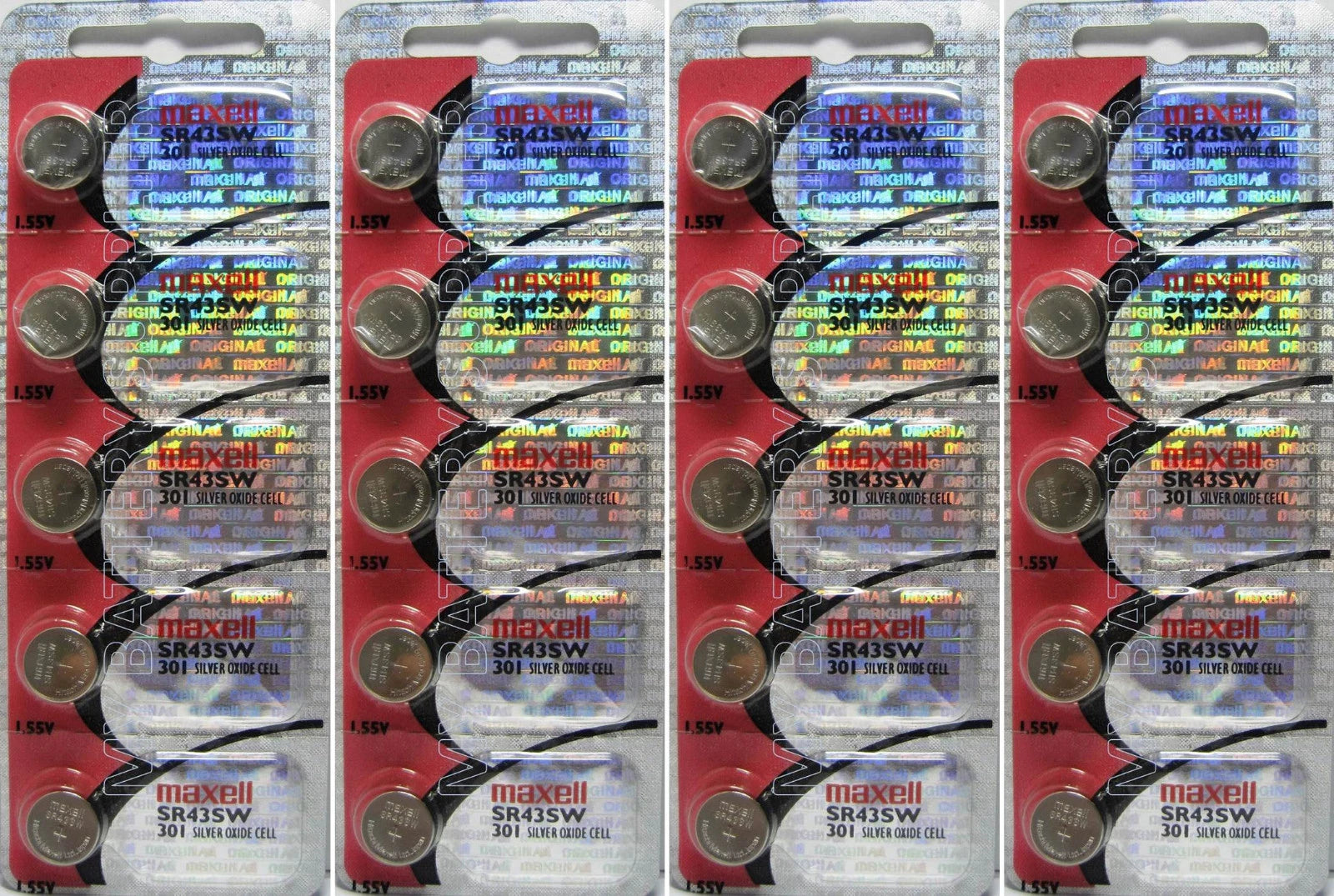301 Maxell Silver Oxide Watch / Electronic Batteries x 20