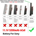BPS26 Laptop Battery for Sony VAIO VGP-BPS26 VGP-BPS26A VGP-BPL26 VPC-EH VPC-CA