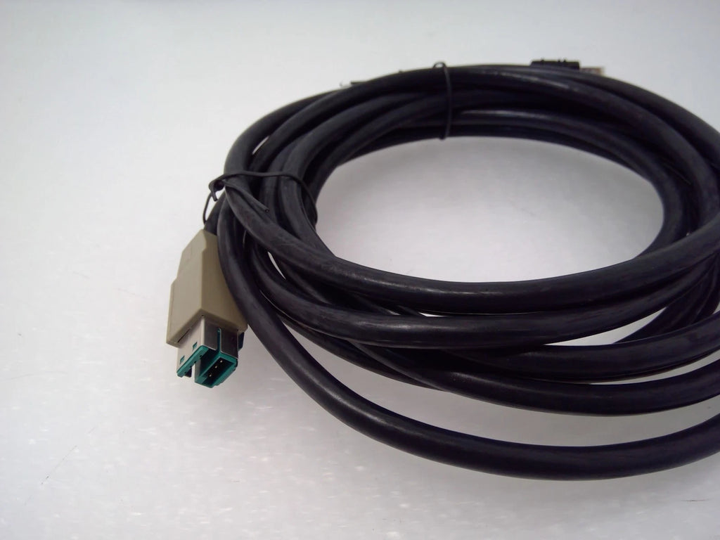 Zebra CBA-U45-S15ZAR Shielded USB Power Plus Cable 15ft Straight 12V DS3608