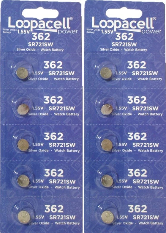 10 362 / 361 Loopacell Watch Batteries SR721SW SR721W