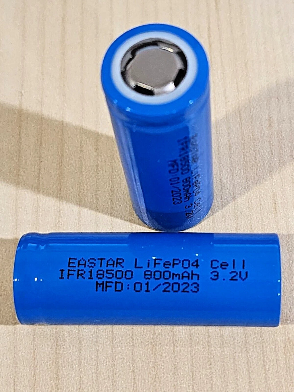 4 x IFR18500 3.2v LiFePO4 RECHARGEABLE BATTERY solar lights FLAT TOP MFG 01/2023