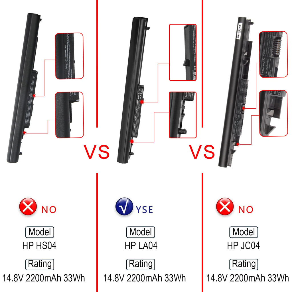 LA04 Battery For HP 728460-001 776622-001 752237-001 15-1272wm 15-F010DX 41Wh