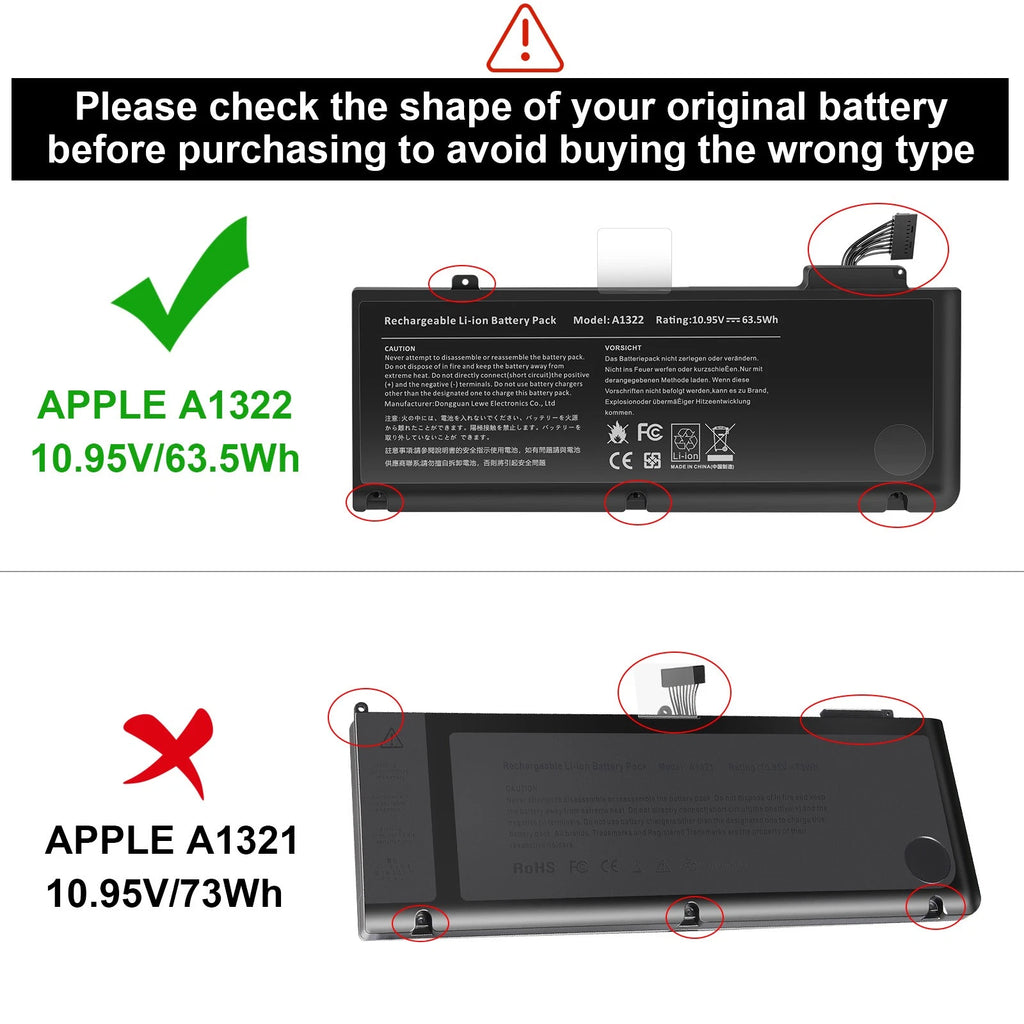 A1322 Battery For Apple MacBook Pro 13" A1278 Mid 2009 2010 2011 2012 661-5229