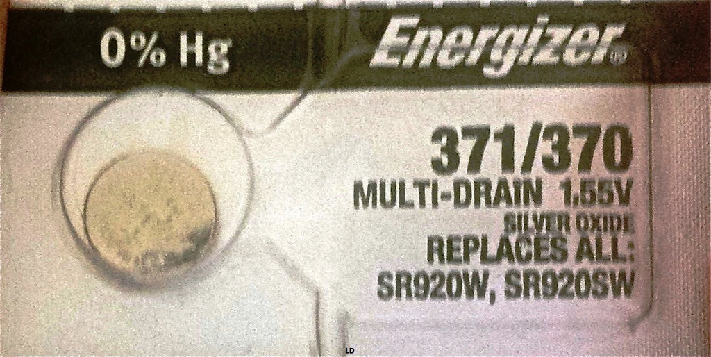 ENERGIZER 371 370 SR920W SR920SW (10 Pieces) Brand New Battery Authorized Seller