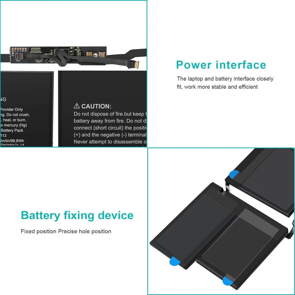 A2113 Battery for MacBook Pro Retina 16" Model A2141 2019 2020 Year 610-00533