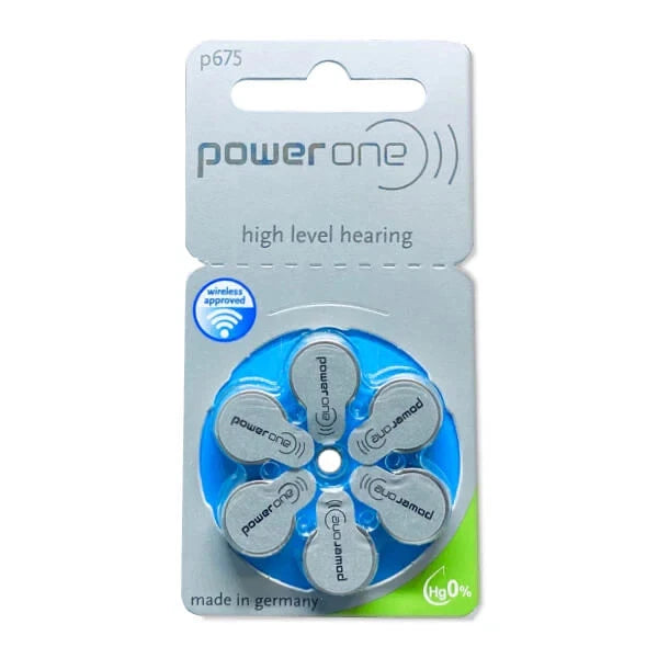 Brand New 10 Packs Of hearing aid batteries Powerone Wireless Approved P675