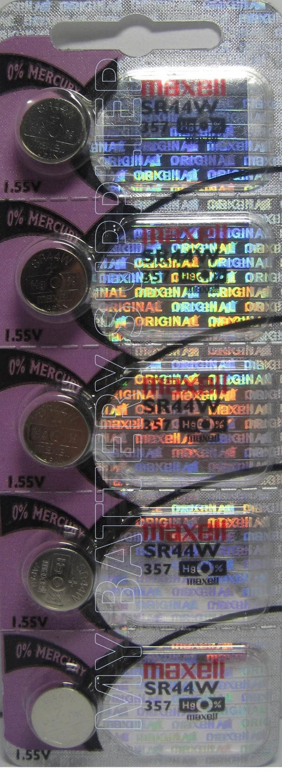 357 Maxell Silver Oxide Watch / Electronic Battery x 5