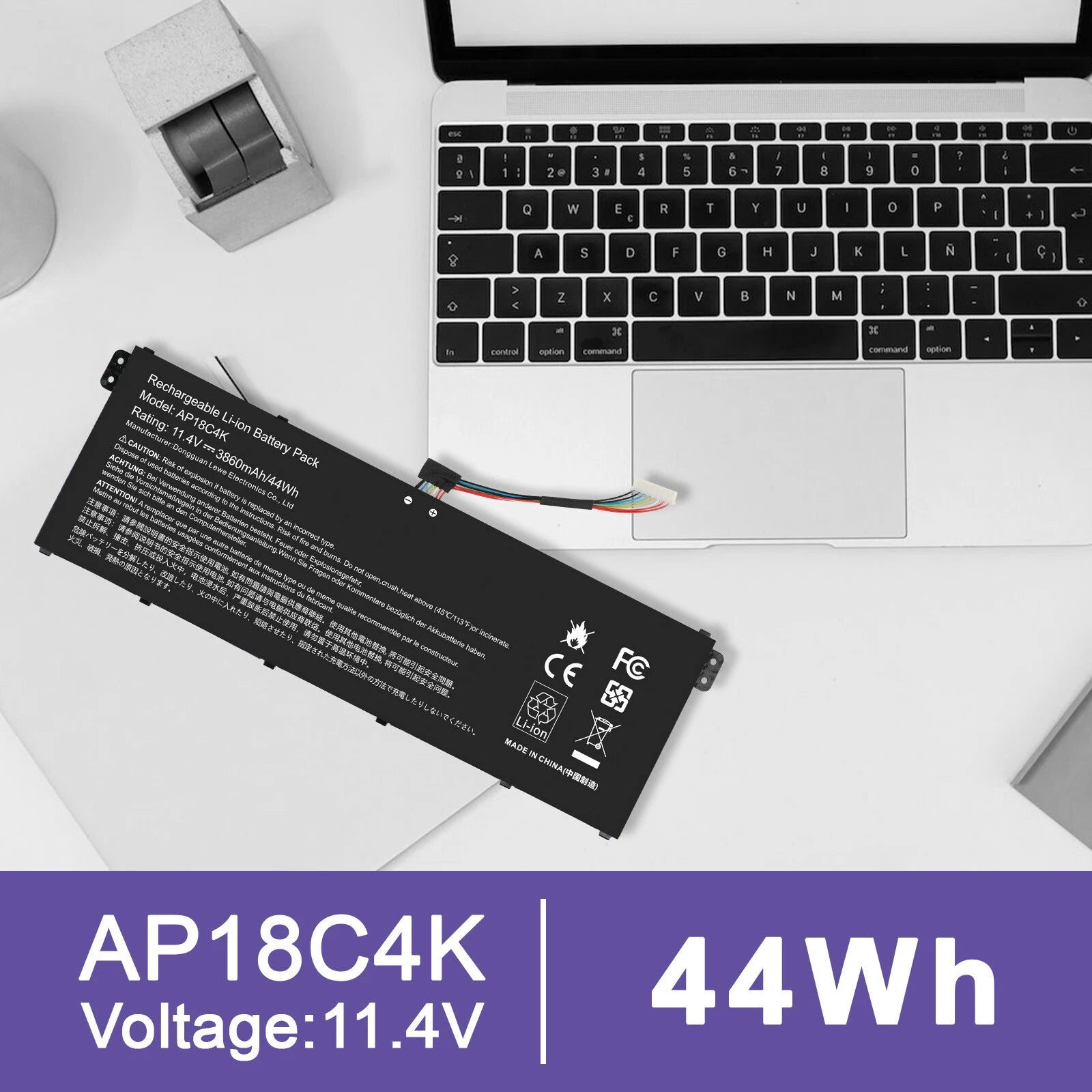 AP18C4K Battery for Acer Aspire 5 A515-43 A515-44G A515-54G 3ICP5/81/68 44Wh