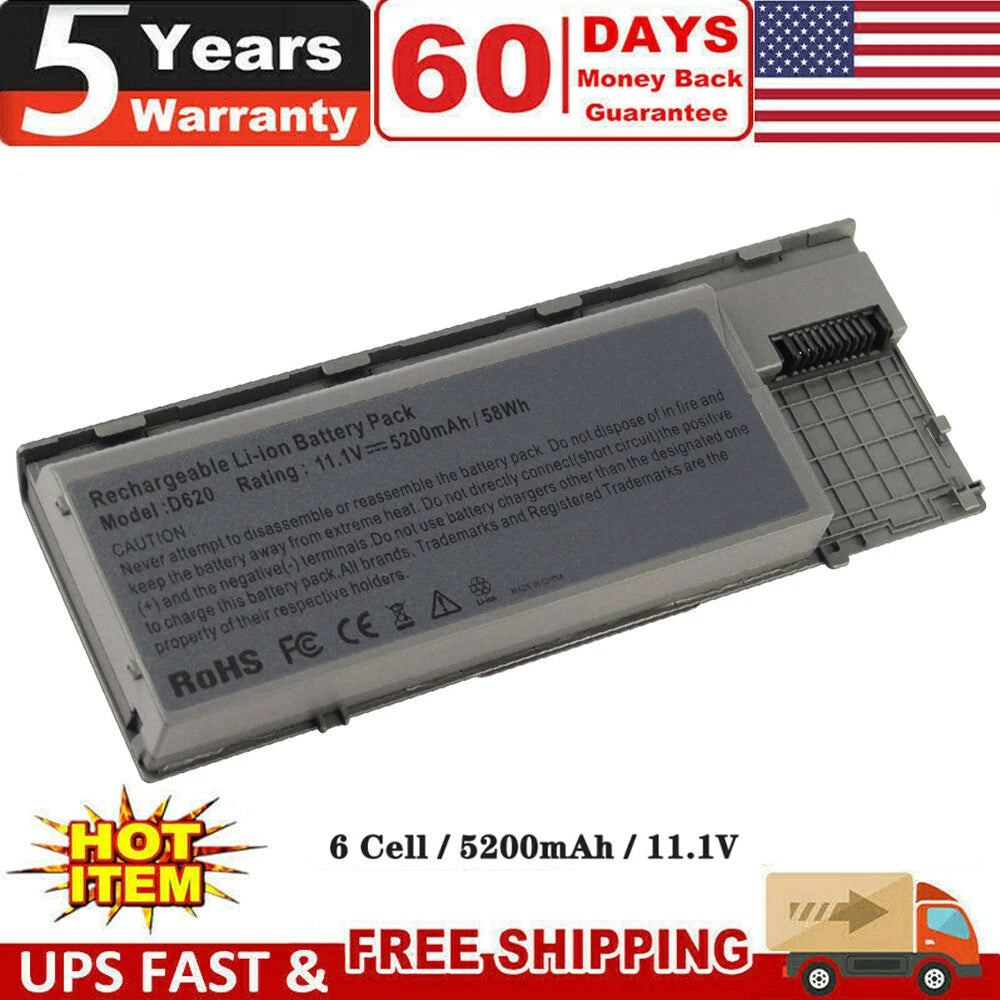 Laptop Battery for Dell Latitude D620 D630 D631 D640 M2300 TYPE PC764 TC030 PC