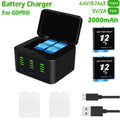 2 Pack 2000mAh Battery & Charger For GoPro HERO9, HERO10, HERO11,HERO12 2025 NEW