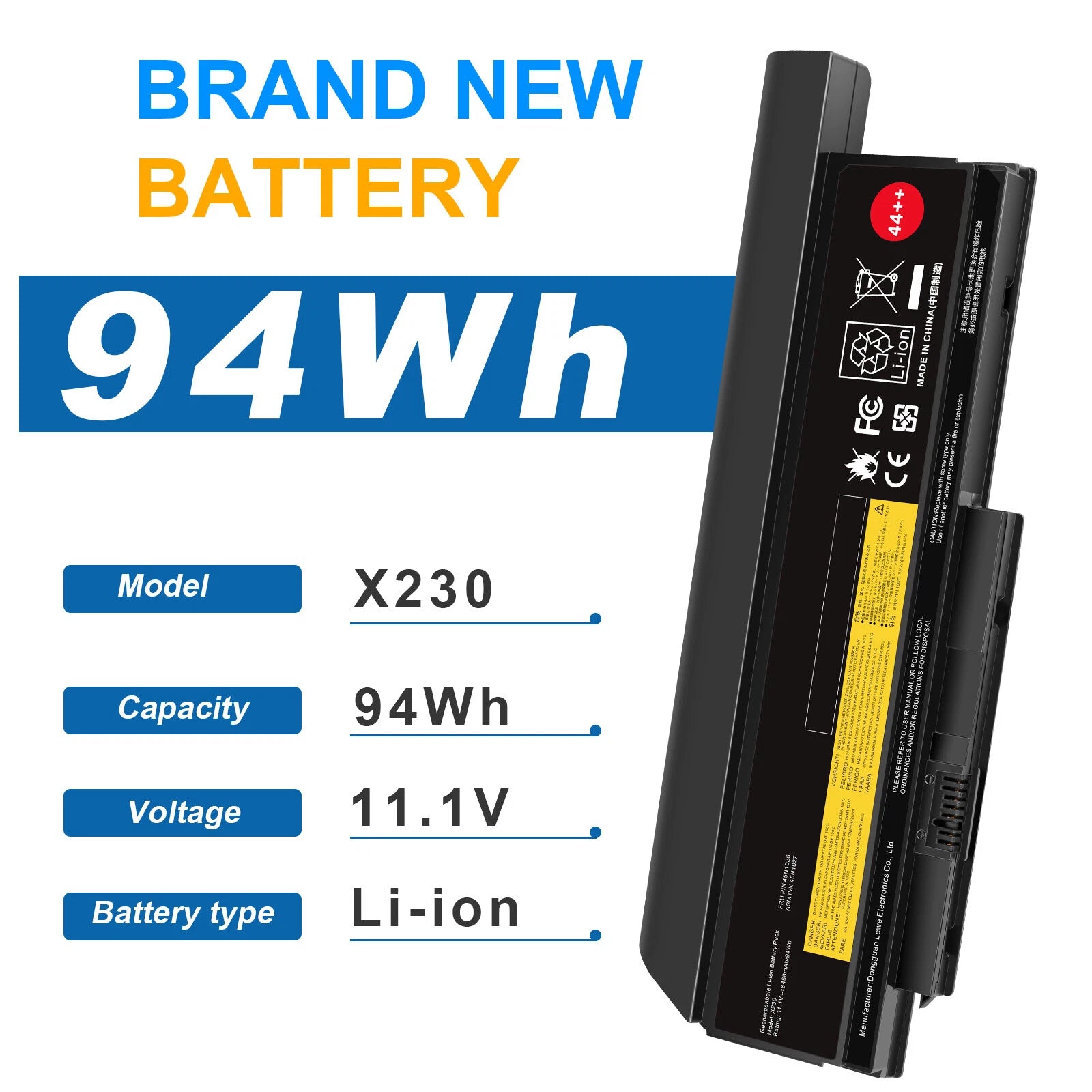 44+ 6/9Ce Battery For Lenovo ThinkPad X220 220i X220s X230 x230i 45N1023 45N1027