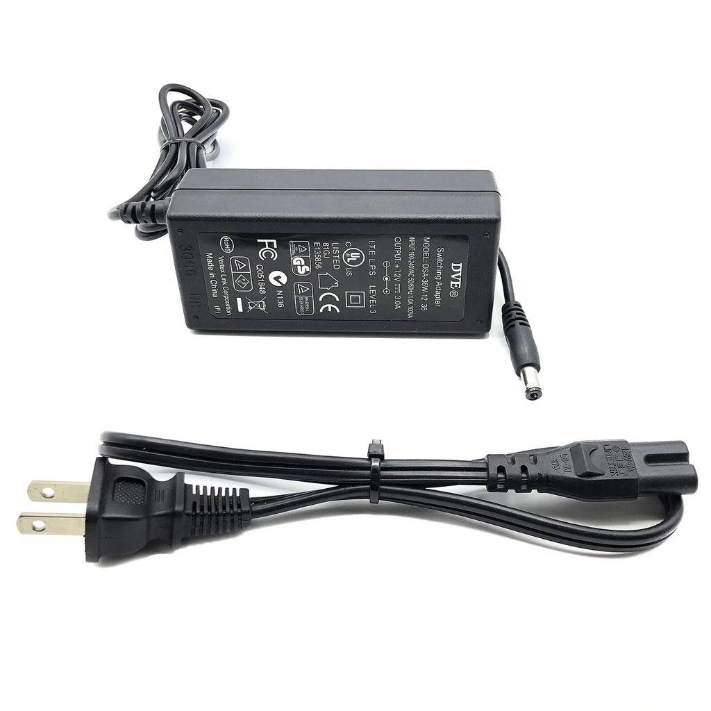 NEW Genuine 36W DVE AC DC Switching Adapter +12V 3A Model DSA-36W-12 1 36 w/Cord