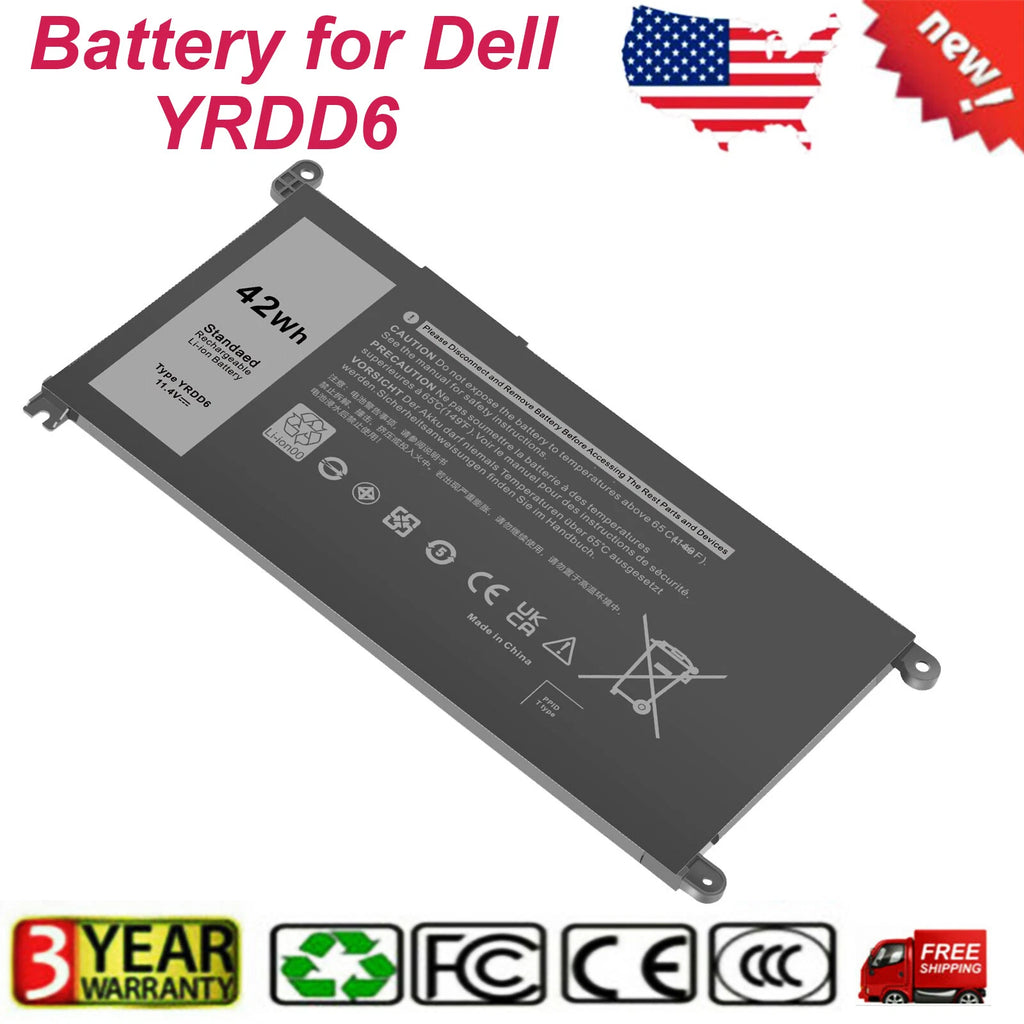 YRDD6 Battery for Dell Inspiron 15 3000 3493 3582 3583 14 5481 2-in-1 P93G001