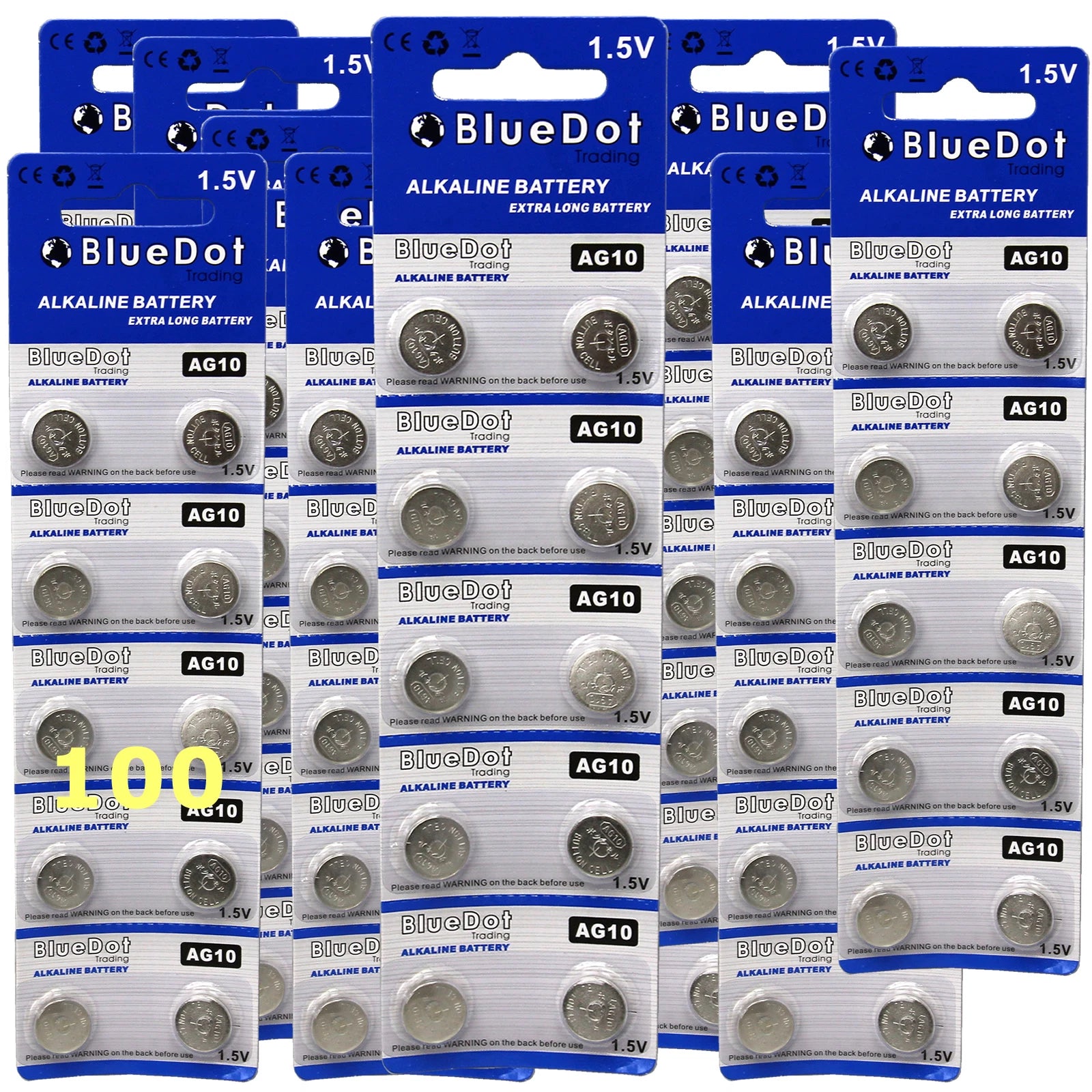 Wholesale 100 PCS LR1130 AG10 389A 1.5V Alkaline Button Cell Watch Battery NEW