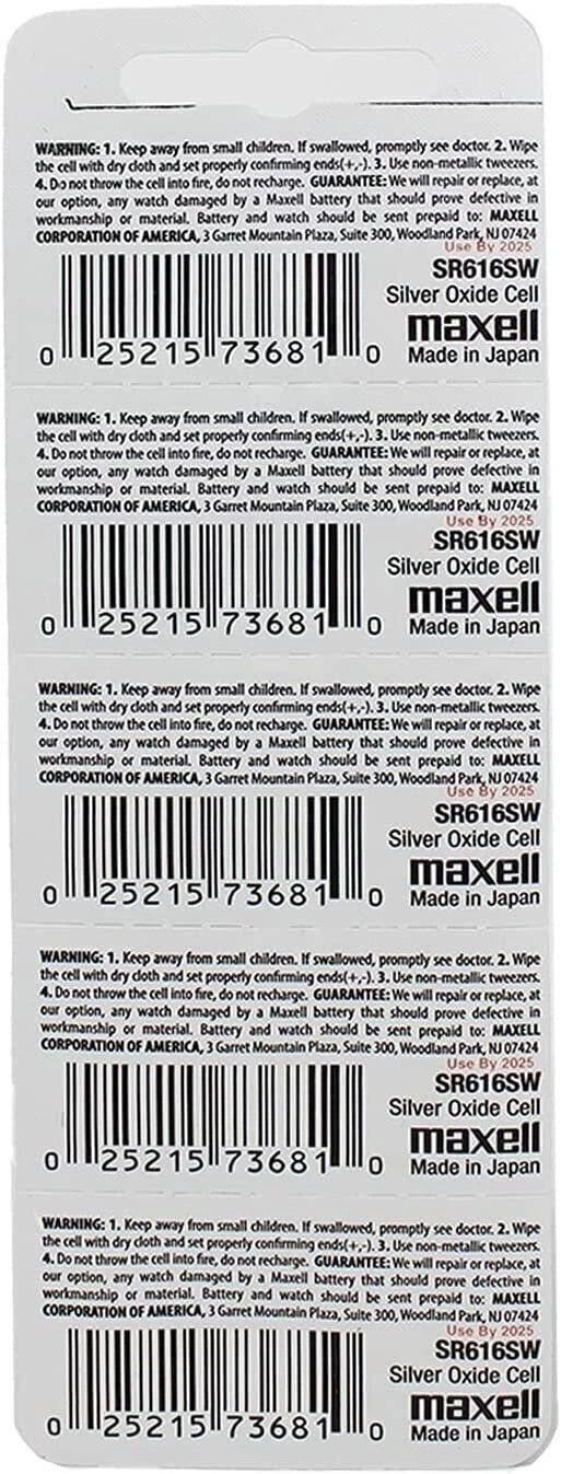 10 Maxell 321 SR616SW Silver Oxide Batteries Hologram