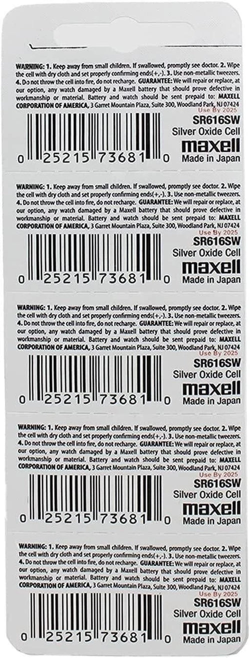 10 Maxell 321 SR616SW Silver Oxide Batteries Hologram