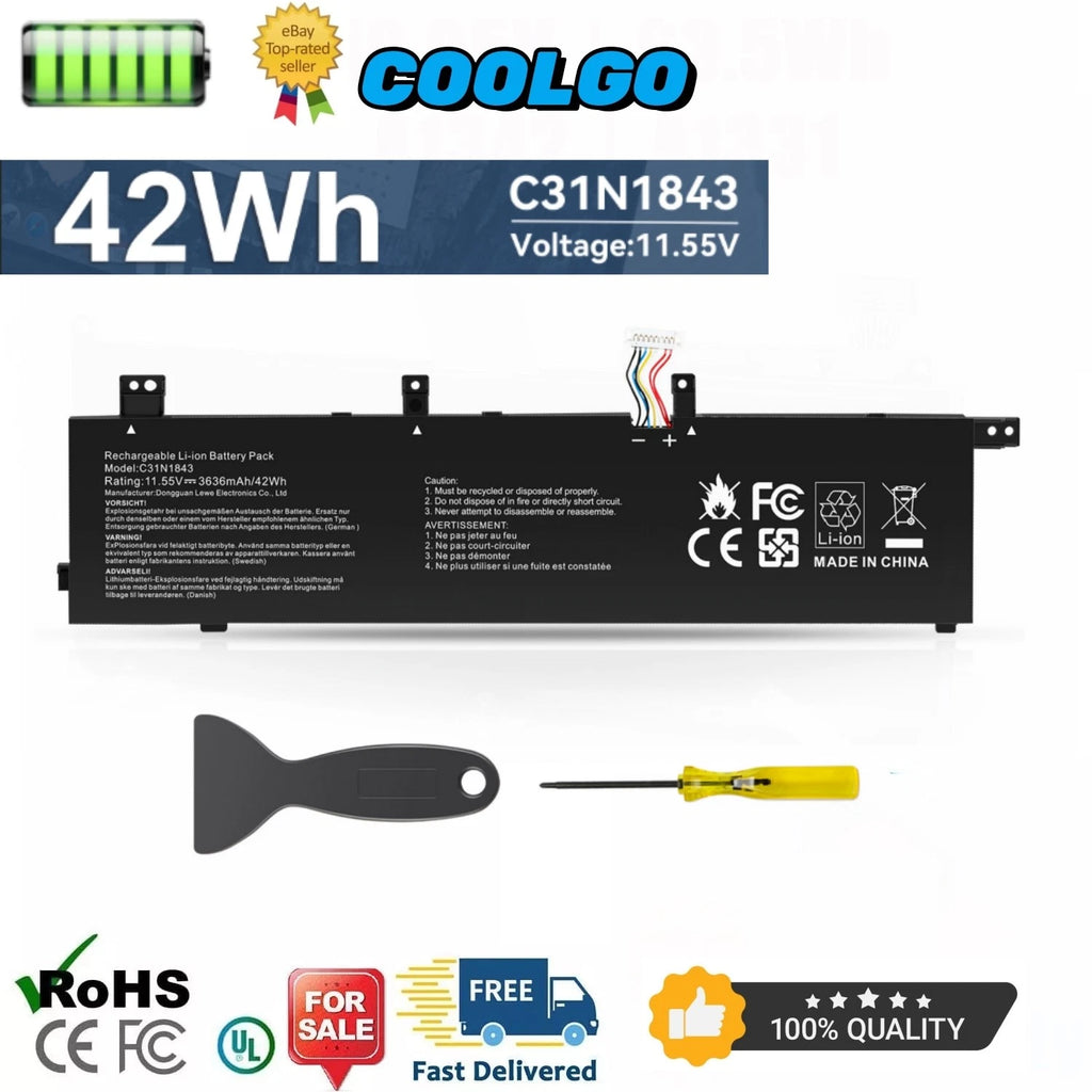 ?C31N1843 Battery For Asus VivoBook S14 S432FA S15 S532FA S532FL 3ICP5/58/78
