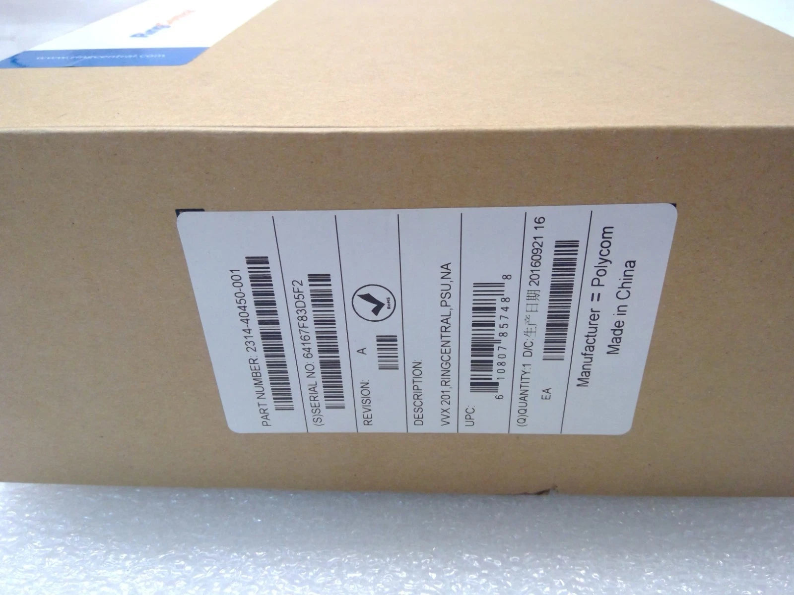 Ring Central 2314-40450-001 VVX 201 IP Phone