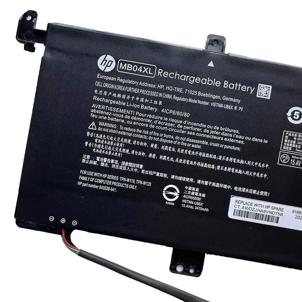 Genuine MB04XL Battery For HP Envy X360 M6-AQ 15-AQ 844204-850 HSTNN-UB6X