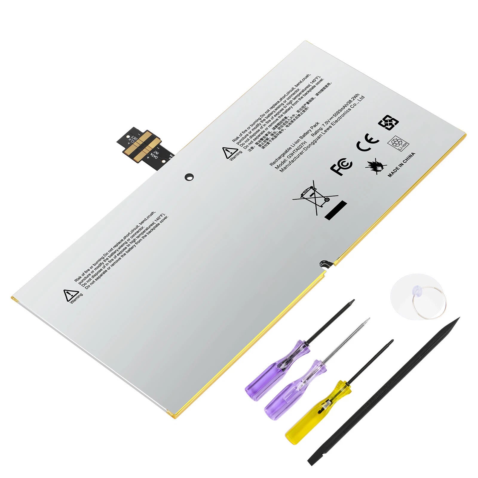 For Microsoft Surface Pro 4 1724 12.3" Replacement DYNR01 G3HTA027H Battery