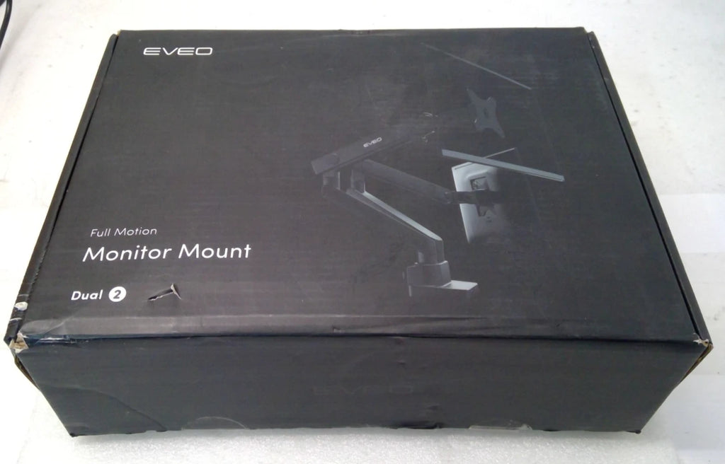 EVEO full motion monitor mount dual for computer screens with desk mount