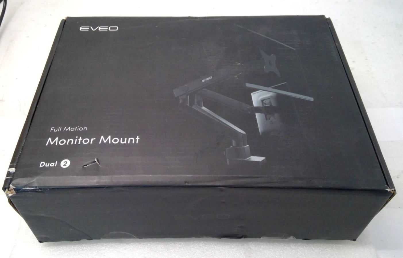 EVEO full motion monitor mount dual for computer screens with desk mount
