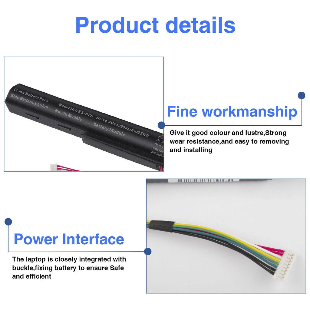 ?AS16A5K Battery For Acer Aspire E15 Series E5-475 E5-575 5-575G E5-575G-53VG