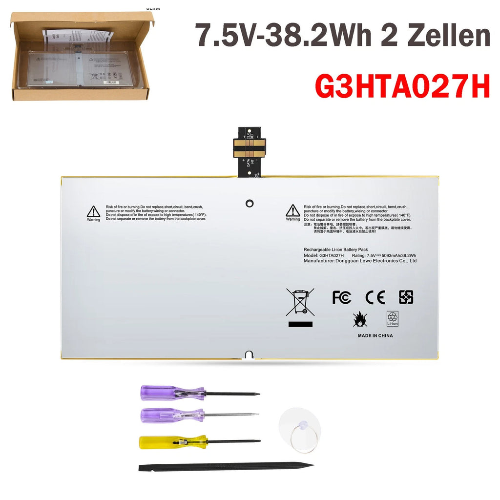 G3HTA027H Battery for Microsoft Surface Pro 4 1724 12.3" Tablet Core i5 DYNR01