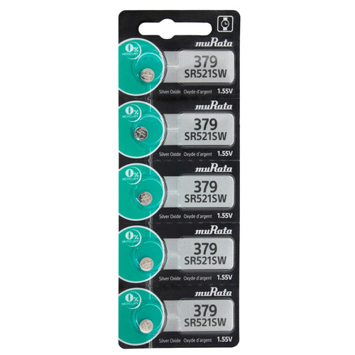 10 Murata Silver Oxide SR521SW SR521W SR521 1.55 Watch Battery- Replaces Sony